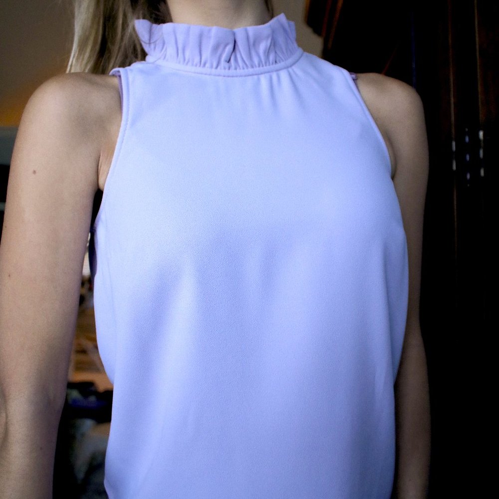 J Crew High Neck Sleeveless Blouse